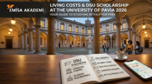 It provides a clear description for visually impaired users while naturally incorporating your high-value keywords: Study in Italy for free, DSU Scholarship, and University of Pavia.