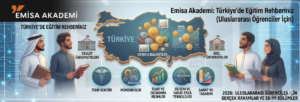 Emisa Akademi 2026 Türkiye'de eğitim maliyetleri ve uluslararası öğrenciler için devlet ve vakıf üniversiteleri en iyi bölümler infografiği.