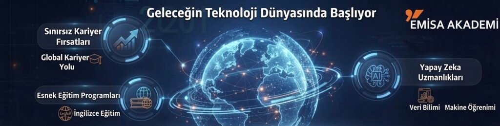 Emisa Akademi ile 2026 yılında Avrupa'da bilgi teknolojileri, yapay zeka ve yazılım eğitimi alarak sınırsız kariyer fırsatları elde edin.
