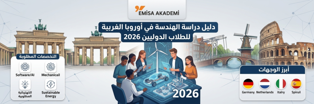 Guide to studying engineering in Western Europe 2026 for international students by Emisa Akademi.