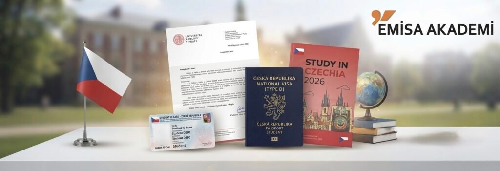 "Guide to obtaining a study visa for the Czech Republic 2026 with Emisa Academy - Admission requirements and student visa."