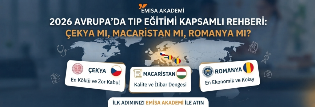 2026 yılında Avrupa'da tıp eğitimi almak isteyen uluslararası öğrenciler için Çekya, Macaristan ve Romanya'nın maliyet, kabul ve itibar açısından karşılaştırmalı rehberi - Emisa Akademi